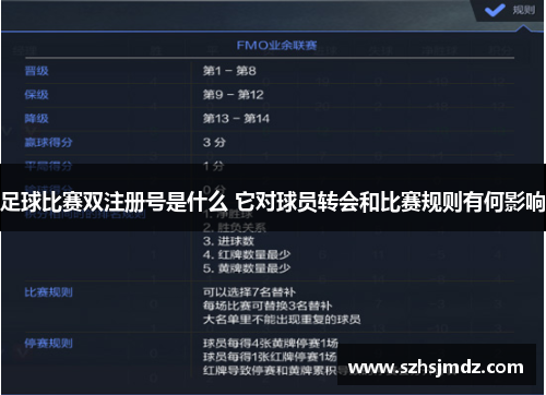 足球比赛双注册号是什么 它对球员转会和比赛规则有何影响